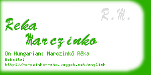 reka marczinko business card