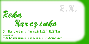 reka marczinko business card